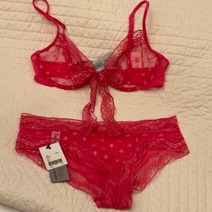Andres Sarda bra and panties lingerie set NWT M 34C